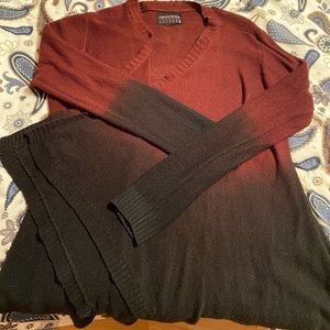 Orphan Black maroon and black cardigan